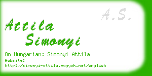 attila simonyi business card